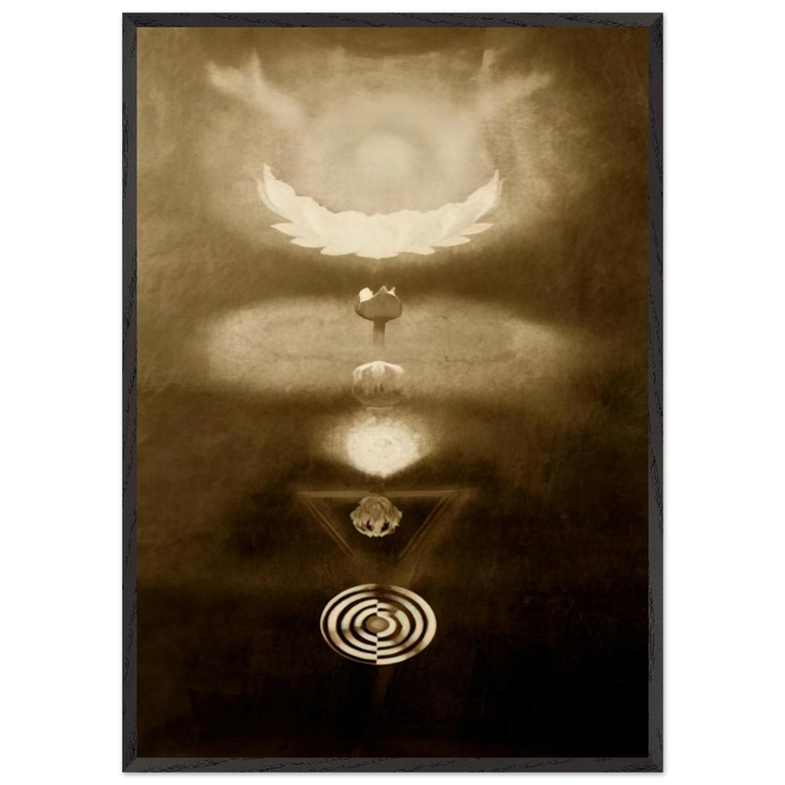 Kundalini - Expressionism - Morris Graves 70x100 cm / 28x40 inches Framed Art Print – Black Wooden Frame