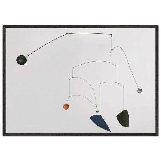 MOBILE 1932 - Alexander Calder 70x100 cm / 28x40 inches Framed Art Print – Black Wooden Frame