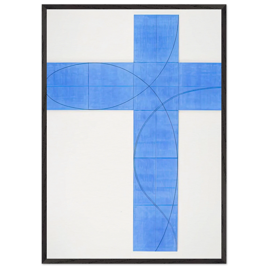 COLUMN STRUCTURE XXII 2008 - Robert Mangold 70x100 cm / 28x40 inches Framed Art Print – Black Wooden Frame