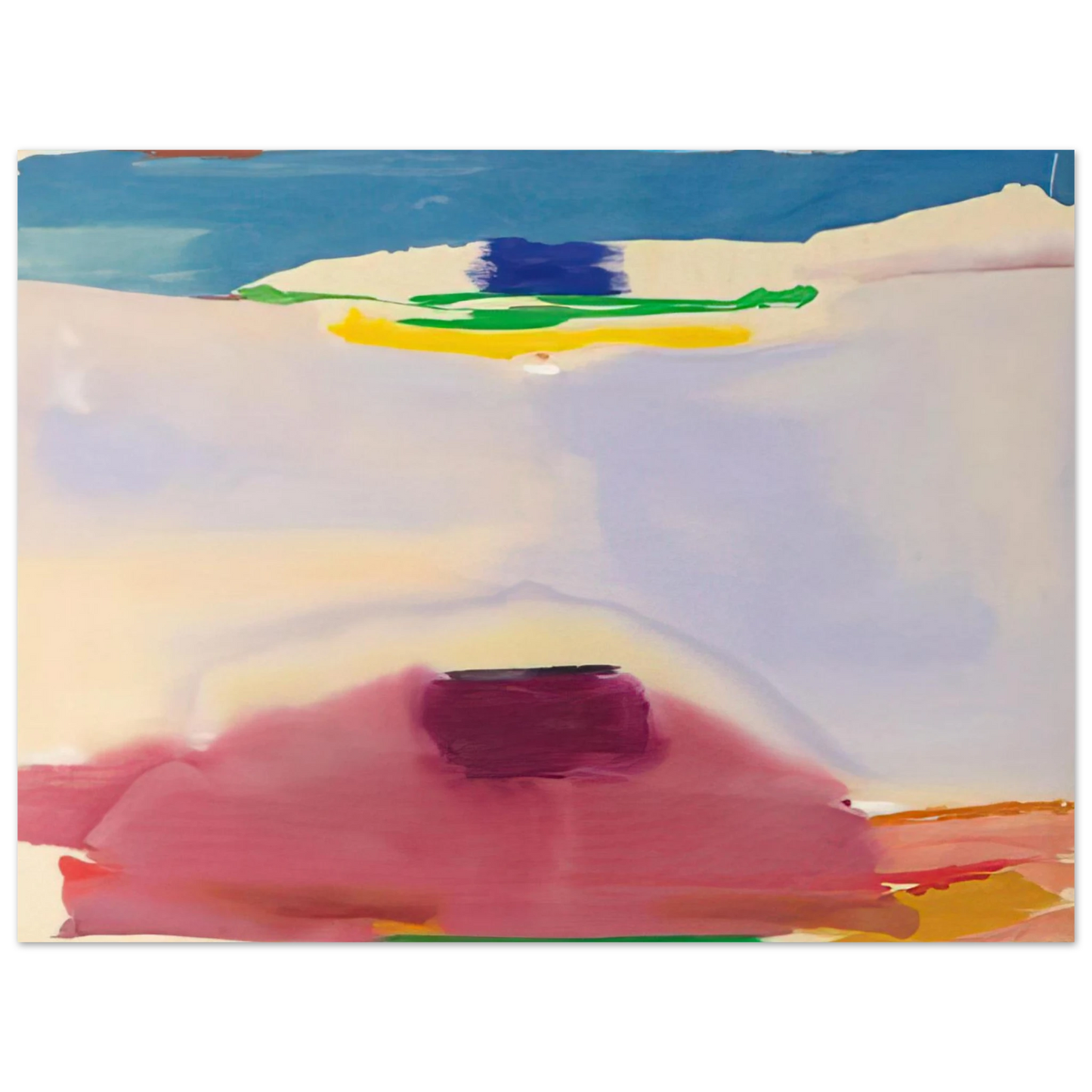 Helen Frankenthaler - Leveling - 1973 Wall art - A3 (29.7 x 42  cm) - Premium Wooden Framed Poster With Fine Art Paper-canvas - White frame