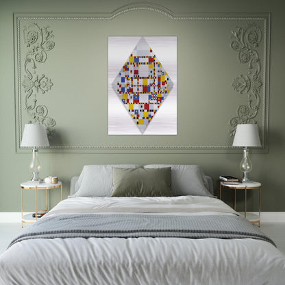Victory Boogie Woogie - Piet Mondrian Brushed Aluminum Print - 70x100 cm / 28x40 inches | Piet Mondrian Aluminum Print | Piet Mondrian Prints