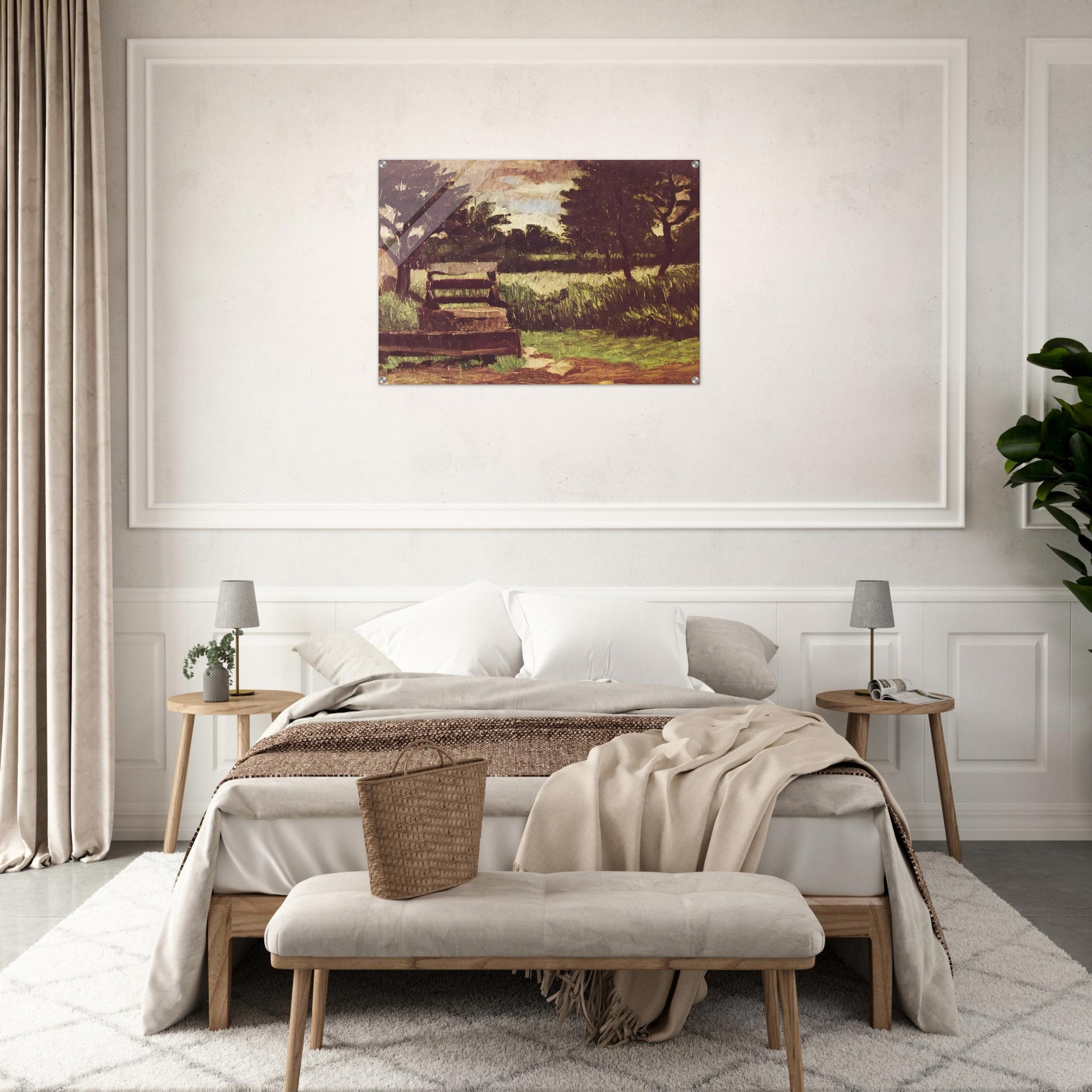 Landscape with fountain - Paul Cézanne Acrylic Print - 70x100 cm / 28x40″ inches