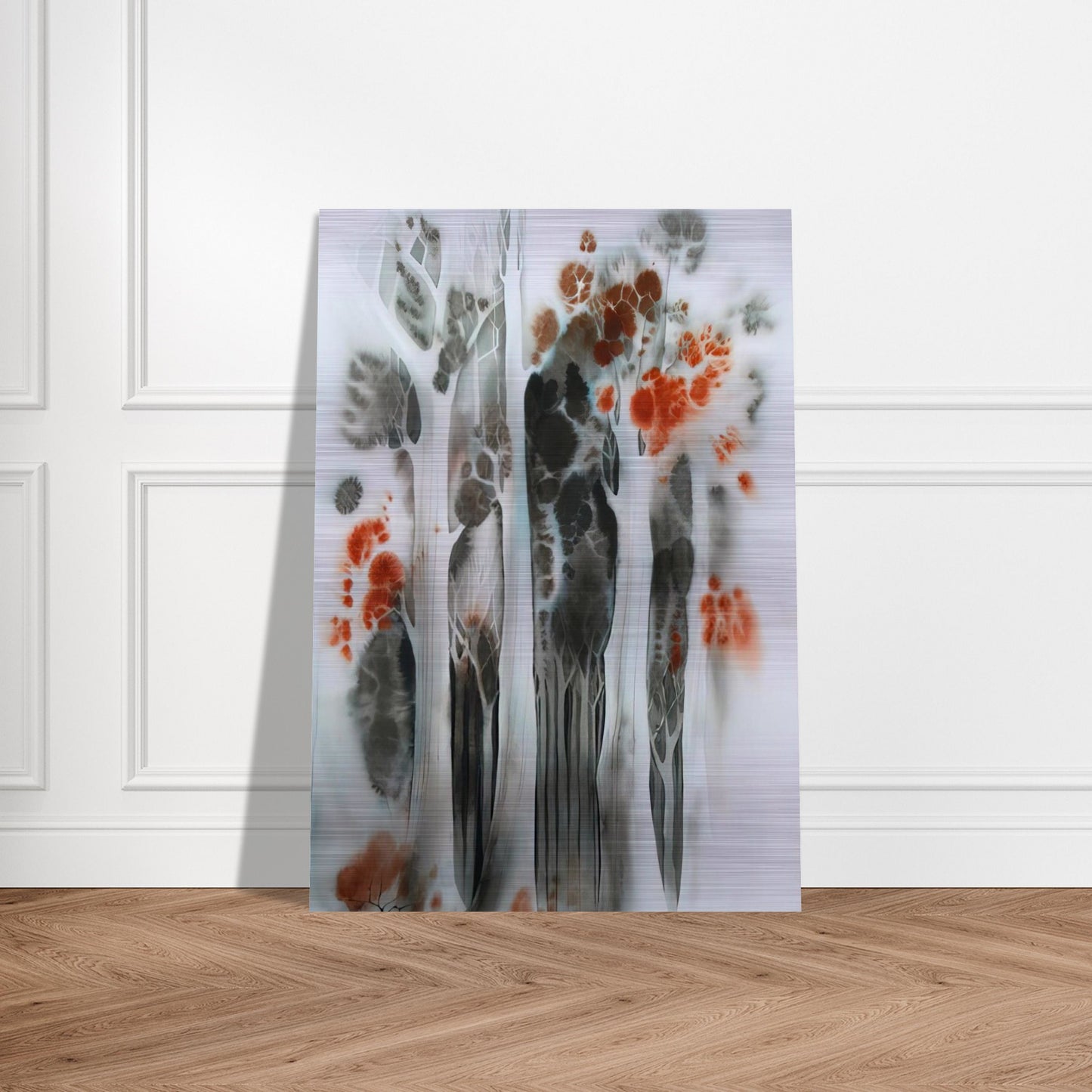 Autumn Forest - Eyvind Earle Brushed Aluminum Print - 70x100 cm / 28x40 inches | Eyvind Earle Aluminum Print | Eyvind Earle Prints