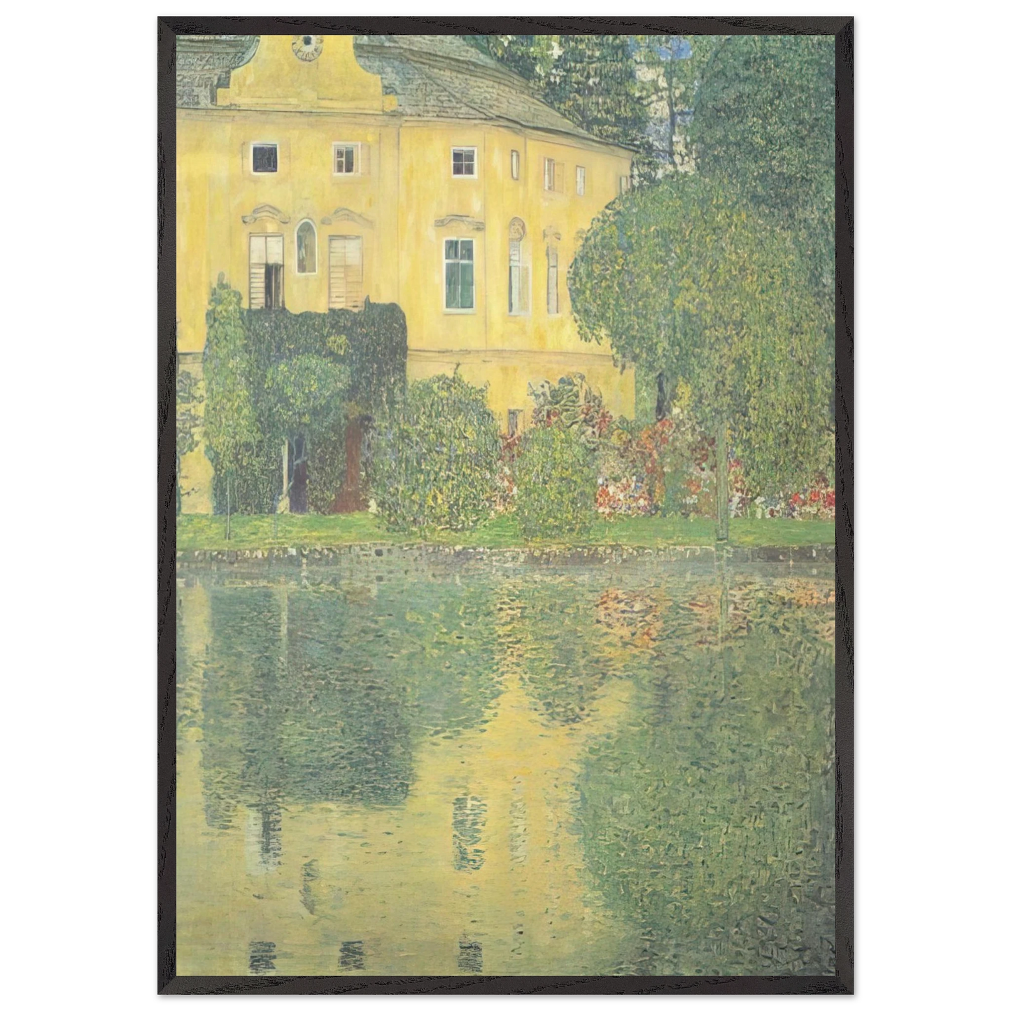 SCHLOSS KAMMER ON THE ATTERSEE IV - Gustav Klimt 70x100 cm / 28x40 inches Framed Art Print – Black Wooden Frame