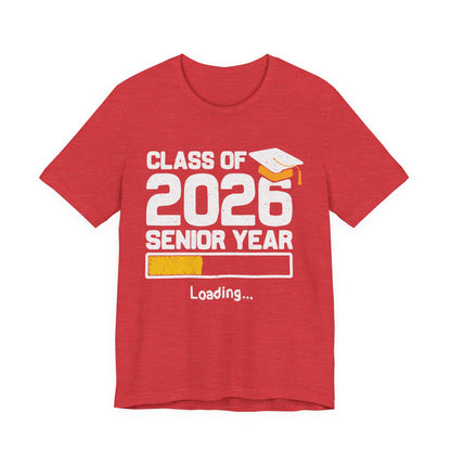 Camiseta de último año de la clase de 2026, camiseta de graduación, regalo de graduación unisex, ropa para estudiantes de último año de secundaria, camiseta con destino a la universidad