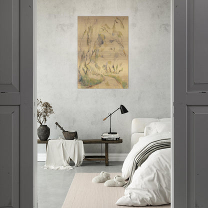 Well by the Winding Road in the Park of Chateau Noir - Paul Cézanne Brushed Aluminum Print - 70x100 cm / 28x40 inches | Paul Cézanne Aluminum Print | Paul Cézanne Prints