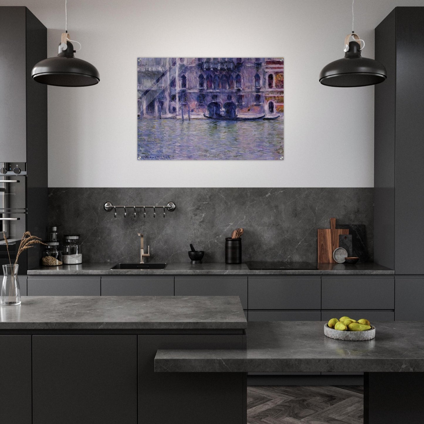 Palazzo da Mulla - claude monet Acrylic Print - 70x100 cm / 28x40″ inches