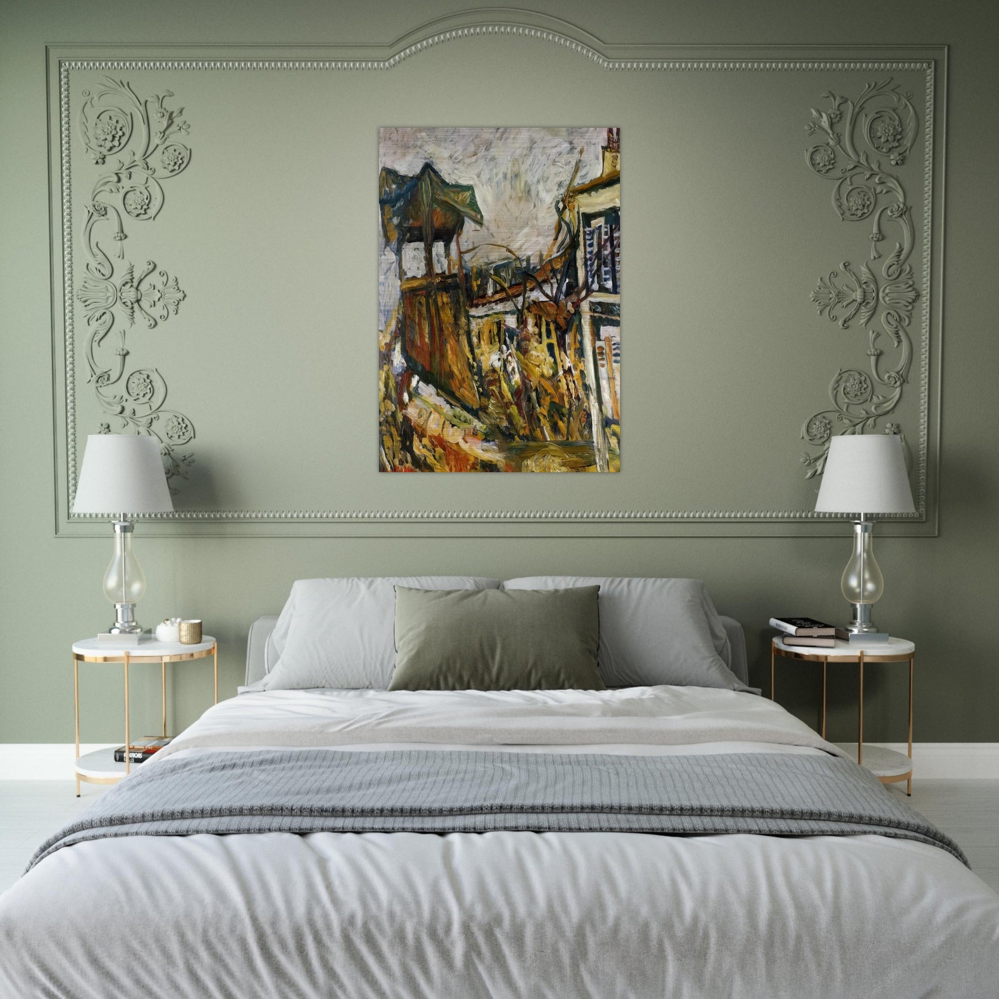 PARISIAN SUBURB - Chaim Soutine Brushed Aluminum Print - 70x100 cm / 28x40 inches | Chaim Soutine Aluminum Print | Chaim Soutine Prints
