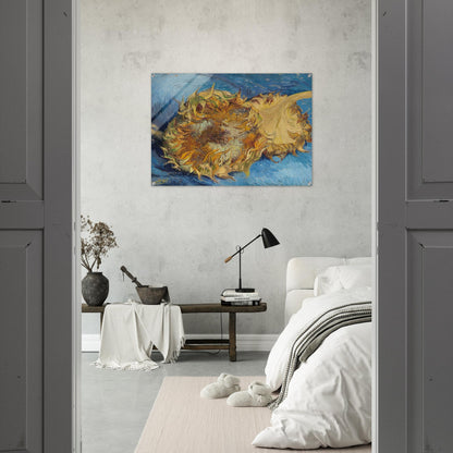 Still Life with Two Sunflowers - Vincent van Gogh Acrylic Print - 70x100 cm / 28x40″ inches