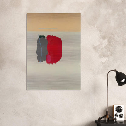 Red Spot - 1954 - John Ferren Brushed Aluminum Print - 70x100 cm / 28x40 inches | John Ferren Aluminum Print | John Ferren Prints