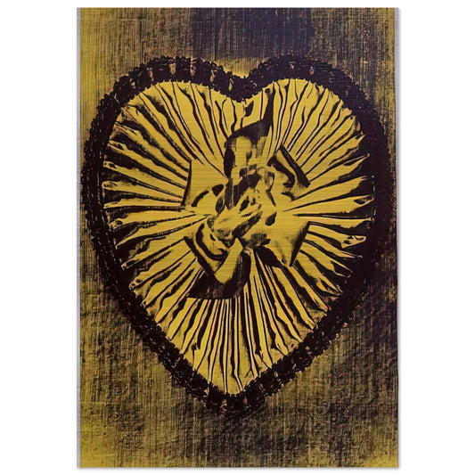 Yellow Candy Box - Andy Warhol Brushed Aluminum Print - 70x100 cm / 28x40 inches | Andy Warhol Aluminum Print | Andy Warhol Prints