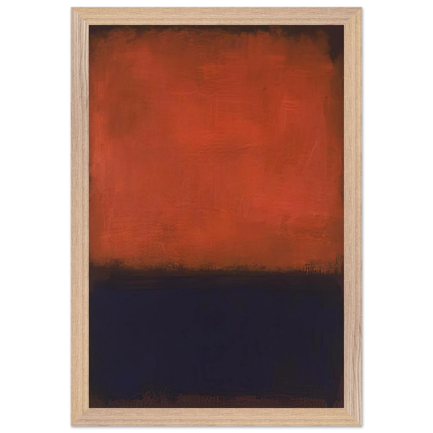 Mark Rothko - No. 14 - 1960 Wall Art - 30x40 cm / 12x16 inches - Premium Wooden Framed Poster With Fine Art Paper-canvas - Wood frame