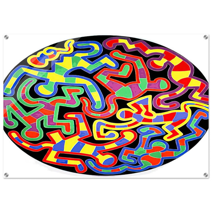 MONKEY PUZZLE 1988 - Keith Haring Acrylic Print - 70x100 cm / 28x40″ inches | Keith Haring Wall Art | Keith Haring Prints