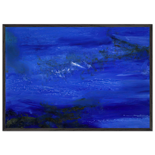 25 10 2002 2002 - Zao Wou-Ki 70x100 cm / 28x40 inches Framed Art Print – Black Wooden Frame