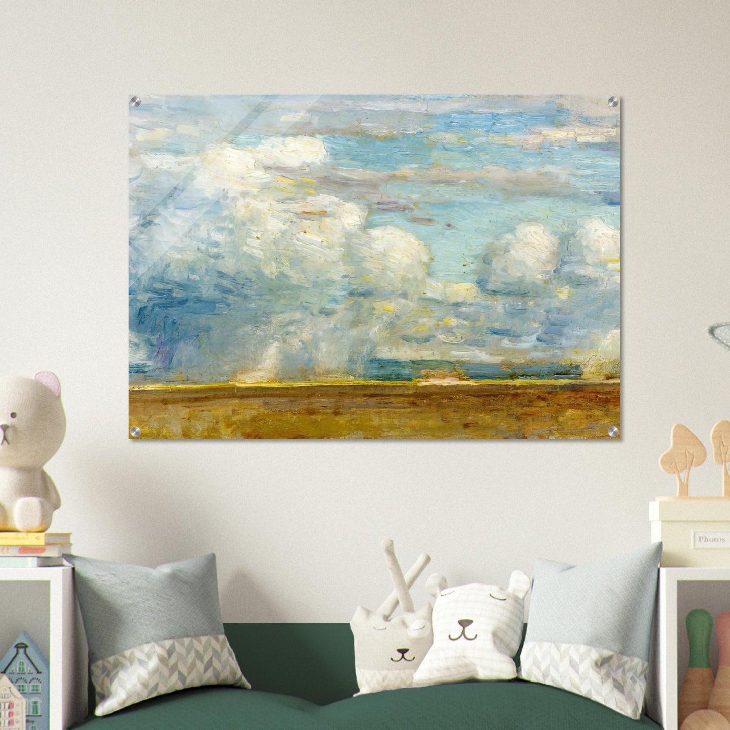 Clouds also known as Rain Clouds over Oregon Desert - Childe Hassam Acrylic Print - 70x100 cm / 28x40″ inches