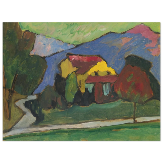 Gabriele Munter - THE YELLOW HOUSE 1908  75x100 cm / 30x40inches Fine Art Poster