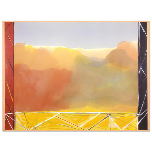 Ronnie Landfield - The Yellow Bridge - 1988  75x100 cm / 30x40inches Fine Art Poster