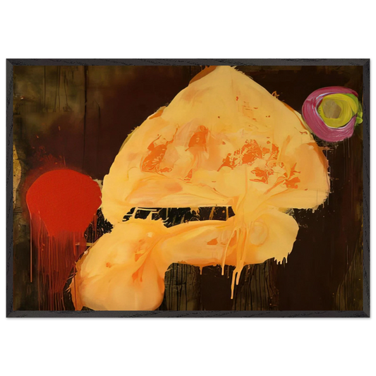 Quas 23186 - 1986 - John Hoyland 70x100 cm / 28x40 inches Framed Art Print – Black Wooden Frame