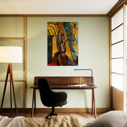 Flowers on the table - Pablo Picasso Brushed Aluminum Print - 70x100 cm / 28x40 inches | Pablo Picasso Aluminum Print | Pablo Picasso Prints