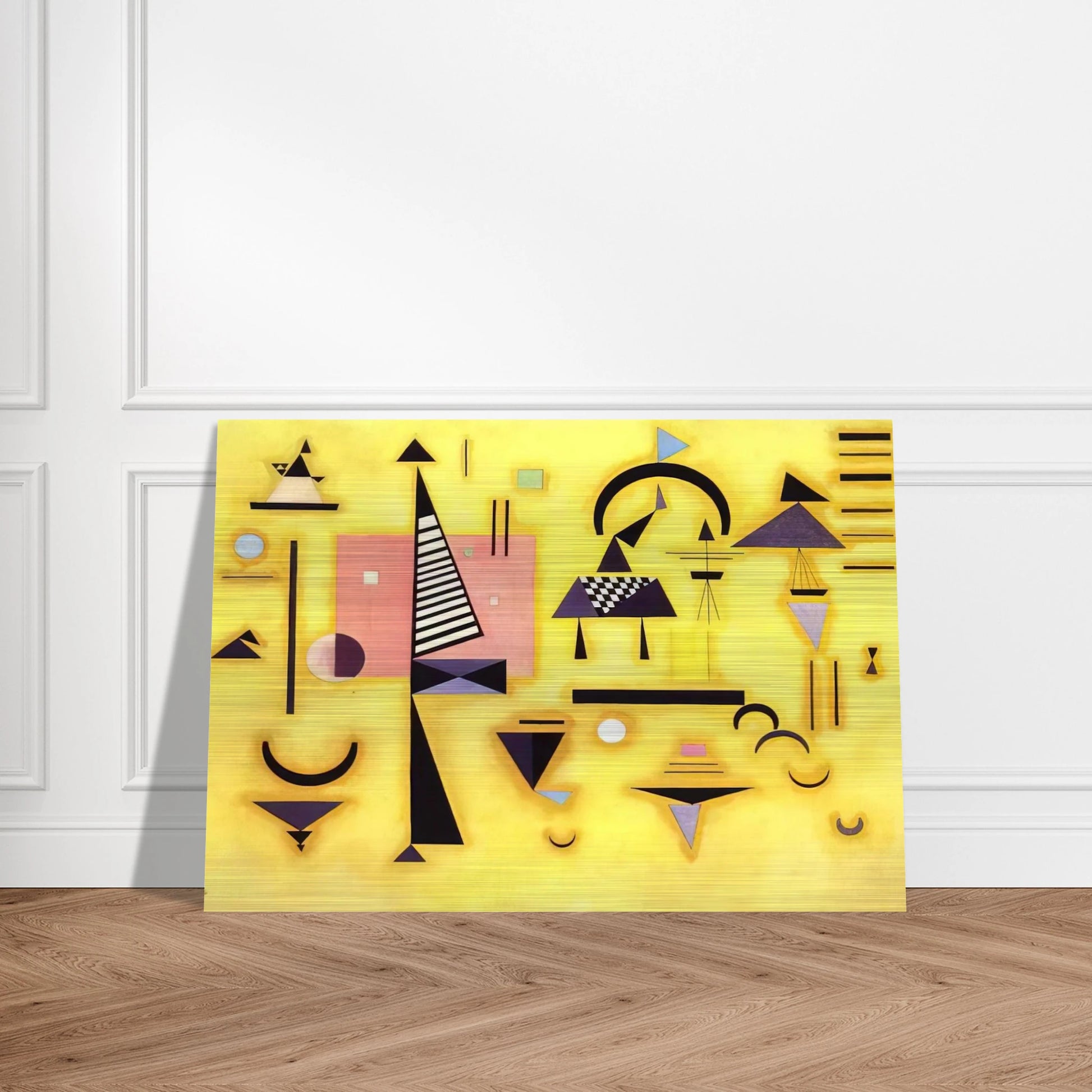 DECISIVE PINK 1932 - Wassily Kandinsky Brushed Aluminum Print - 70x100 cm / 28x40 inches | Wassily Kandinsky Aluminum Print | Wassily Kandinsky Prints