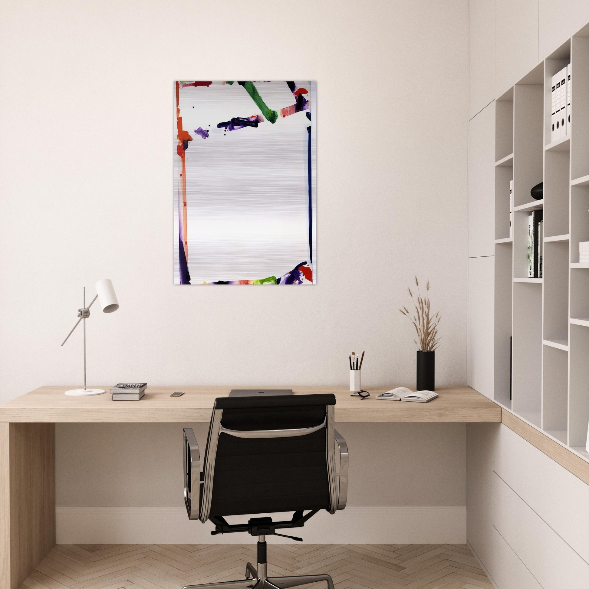 Untitled  SF71-045  - Sam Francis Brushed Aluminum Print - 70x100 cm / 28x40 inches | Sam Francis Aluminum Print | Sam Francis Prints