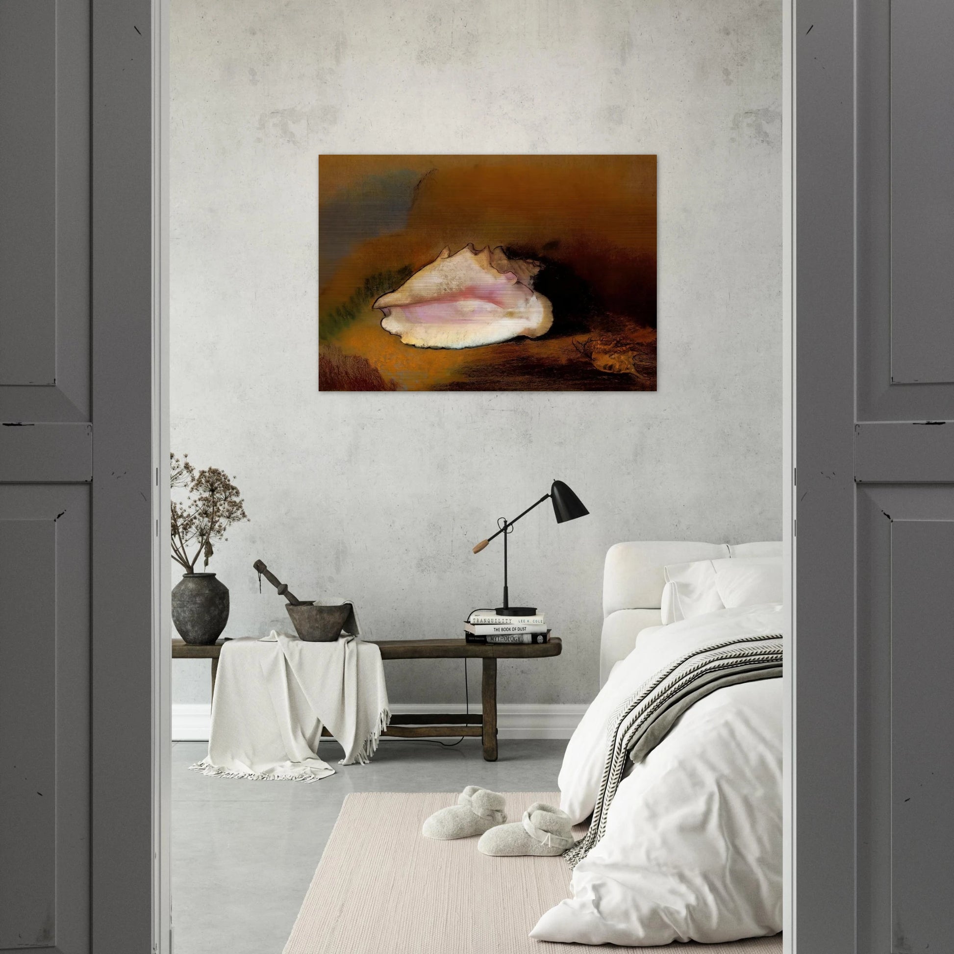 THE SEASHELL 1912 1 - Odilon Redon Brushed Aluminum Print - 70x100 cm / 28x40 inches | Odilon Redon Aluminum Print | Odilon Redon Prints