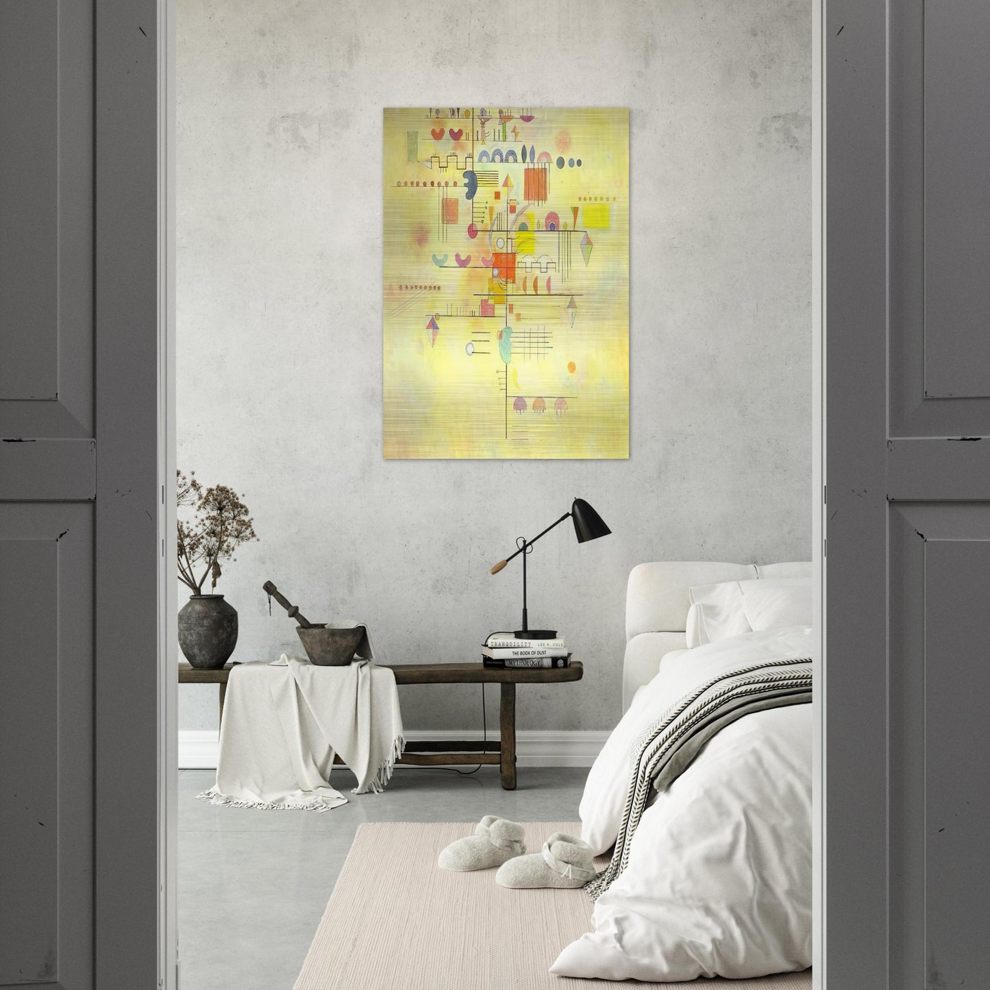 GENTLE ACCENT 1934 - Wassily Kandinsky Brushed Aluminum Print - 70x100 cm / 28x40 inches | Wassily Kandinsky Aluminum Print | Wassily Kandinsky Prints