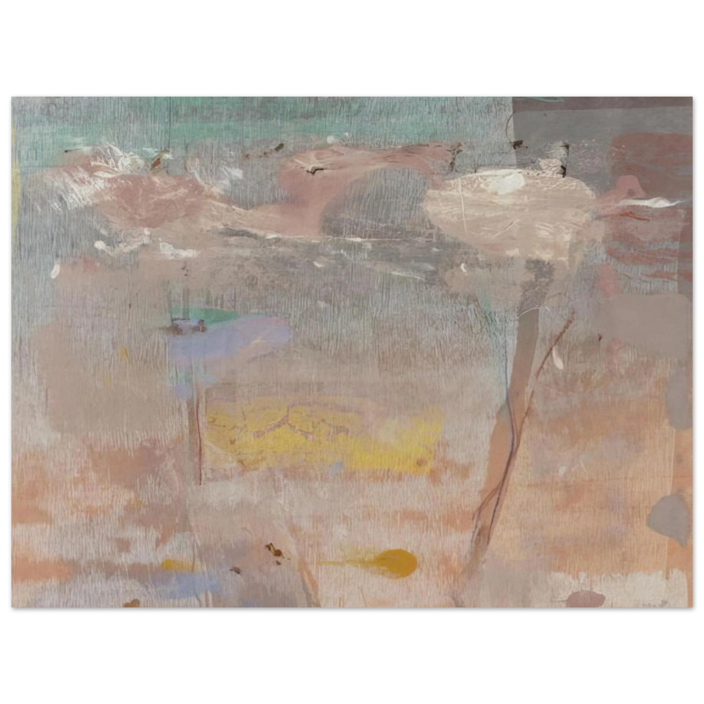 Helen Frankenthaler - Monotype I - 1981 Wall art - 50x70 cm / 20x28 inches - Premium Wooden Framed Poster With Fine Art Paper-canvas - Black frame
