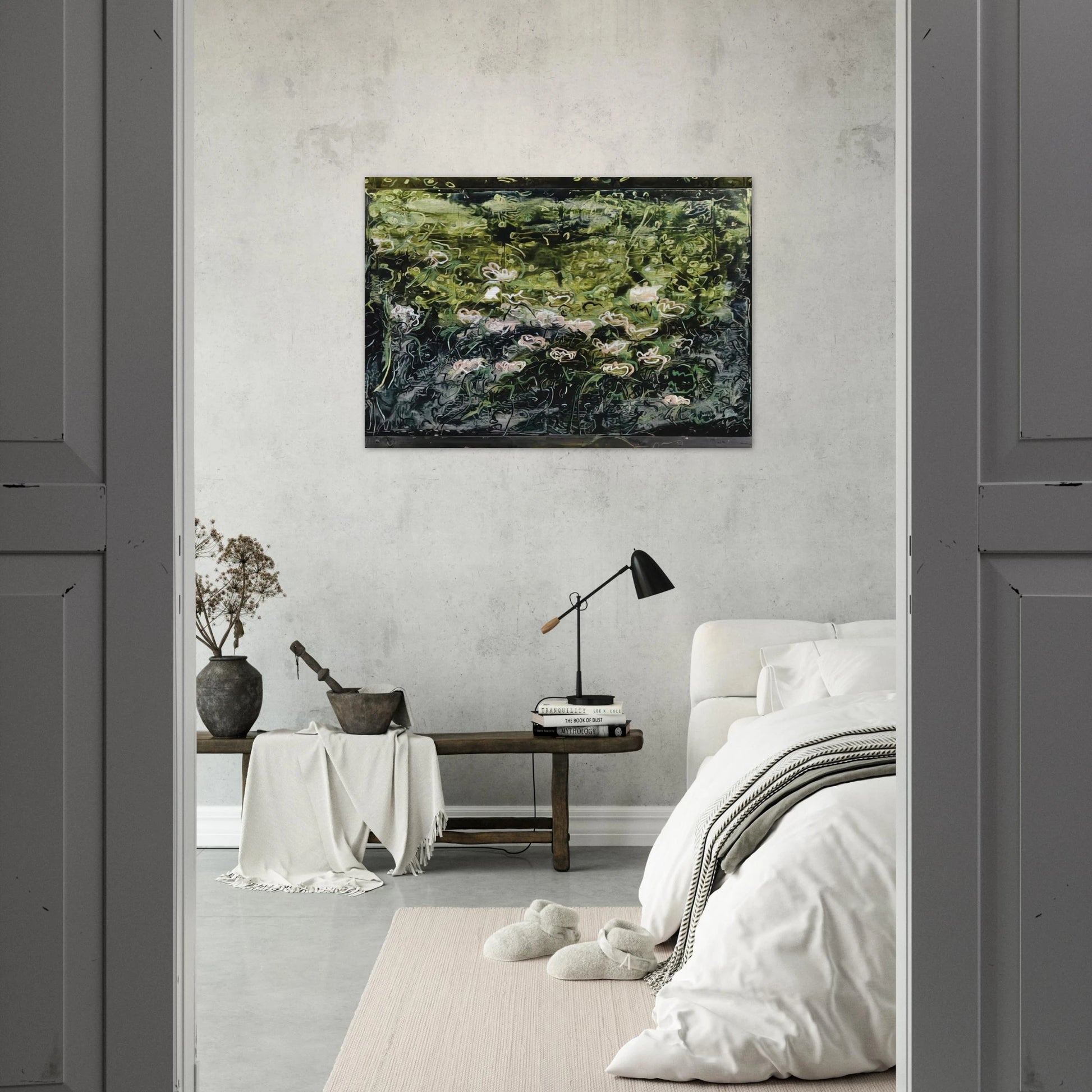 Acquatico - Art Informel - Mario Schifano Brushed Aluminum Print - 70x100 cm / 28x40 inches | Mario Schifano Aluminum Print | Mario Schifano Prints