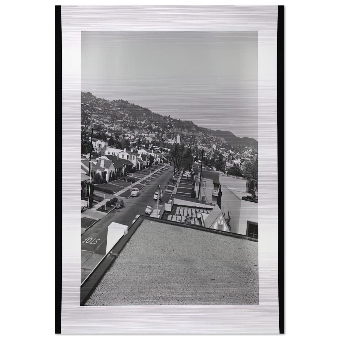 RESIDENTIAL ROOFTOPS SERIES 1 - Edward Ruscha Brushed Aluminum Print - 70x100 cm / 28x40 inches | Edward Ruscha Aluminum Print | Edward Ruscha Prints