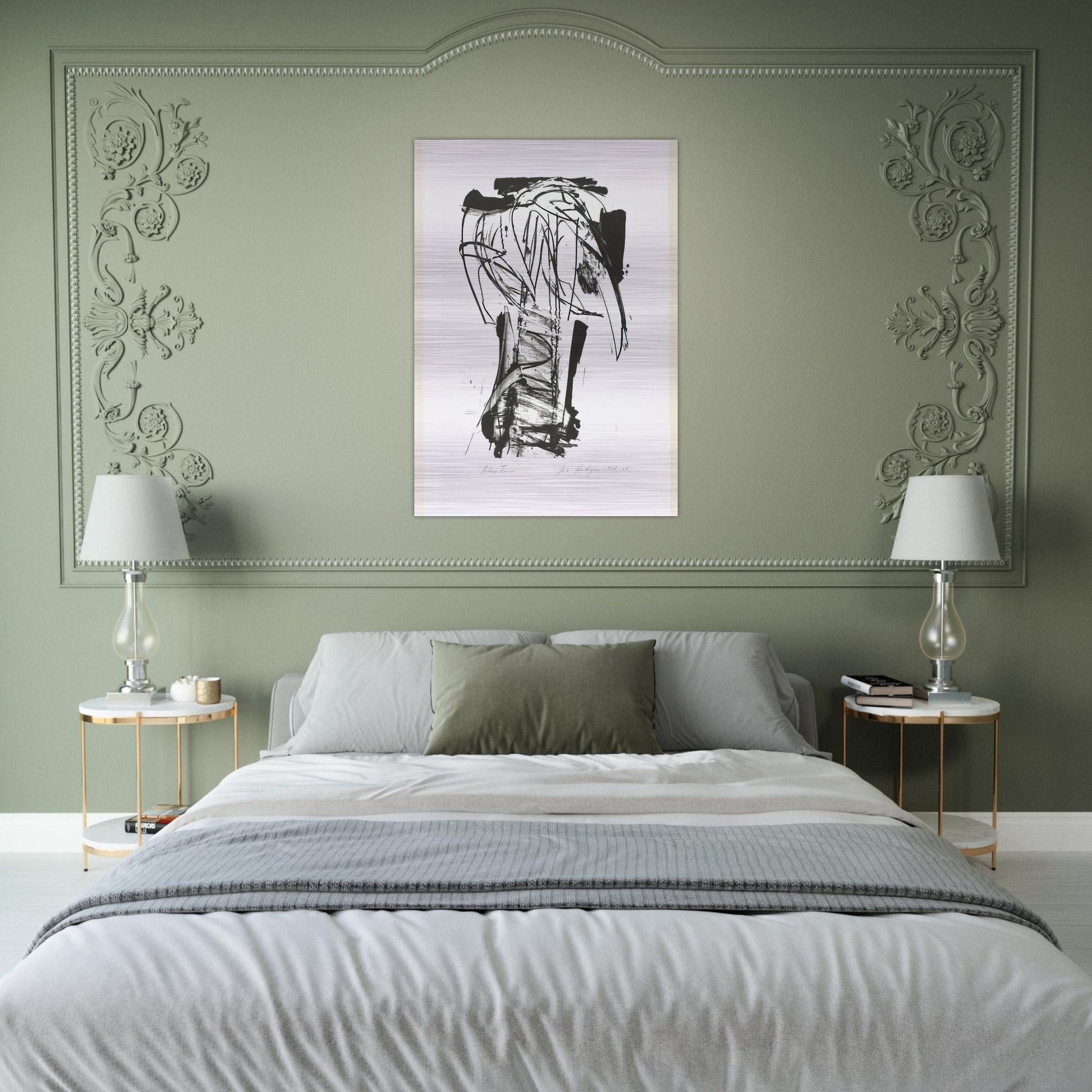 Palm Trees, from the Series The Archaics - Grace Hartigan Brushed Aluminum Print - 70x100 cm / 28x40 inches | Grace Hartigan Aluminum Print | Grace Hartigan Prints