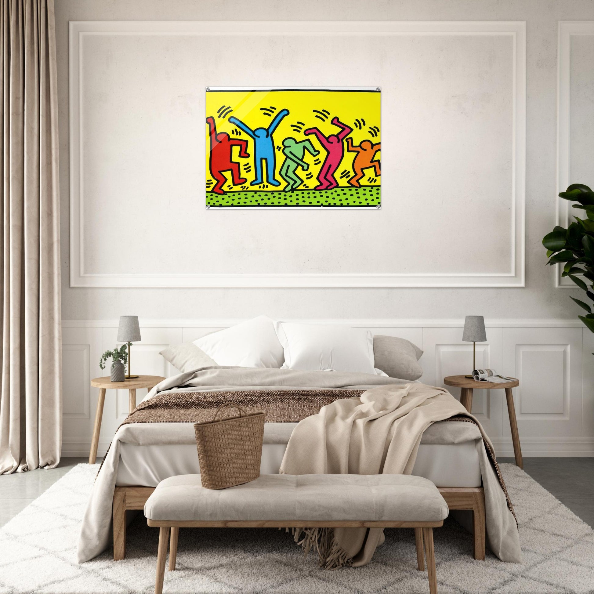 UNTITLED DANCE 1987 - Keith Haring Acrylic Print - 70x100 cm / 28x40″ inches | Keith Haring Art For Sale