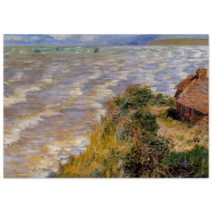 Rising Tide at Pourville - claude monet Brushed Aluminum Print - 70x100 cm / 28x40 inches | claude monet Aluminum Print | claude monet Prints