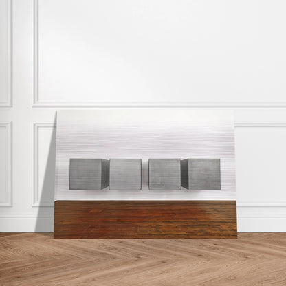 Untitled - 1988 - Donald Judd Brushed Aluminum Print - 70x100 cm / 28x40 inches | Donald Judd Aluminum Print | Donald Judd Prints