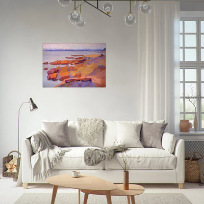 Coast Near Antibes - Henri-Edmond Cross Brushed Aluminum Print - 70x100 cm / 28x40 inches | Henri-Edmond Cross Aluminum Print | Henri-Edmond Cross Prints