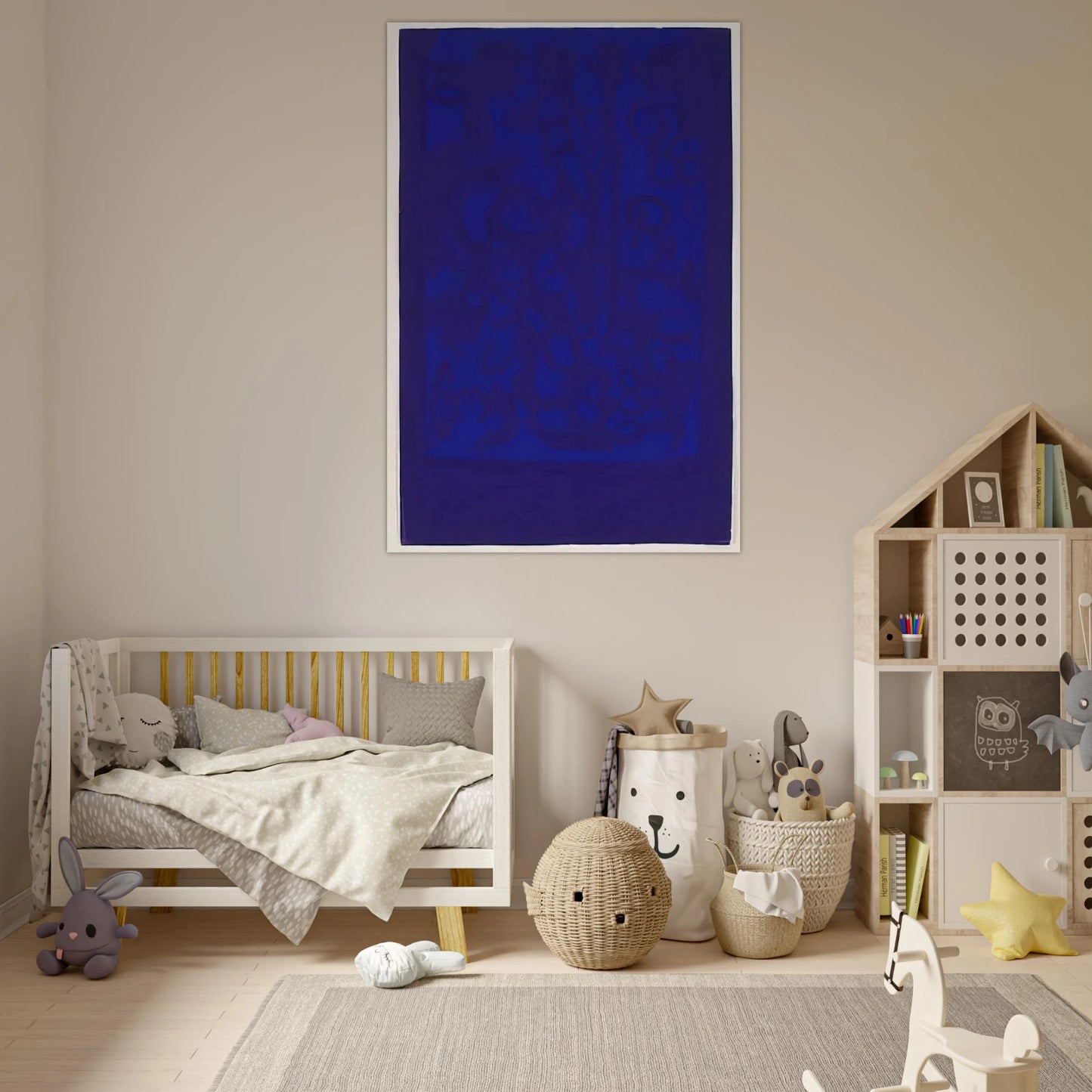 Blue Viola - 1962 - Carla Accardi Art Prints - 100x150 cm / 40x60″ inches | Carla Accardi Poster | Carla Accardi Prints