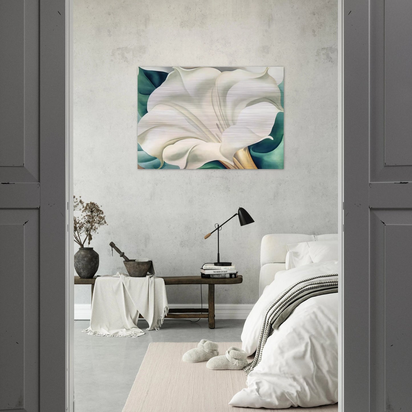 Jimson Weed 2 - Georgia O'Keeffe Brushed Aluminum Print - 70x100 cm / 28x40 inches | Georgia O'Keeffe Aluminum Print | Georgia O'Keeffe Prints