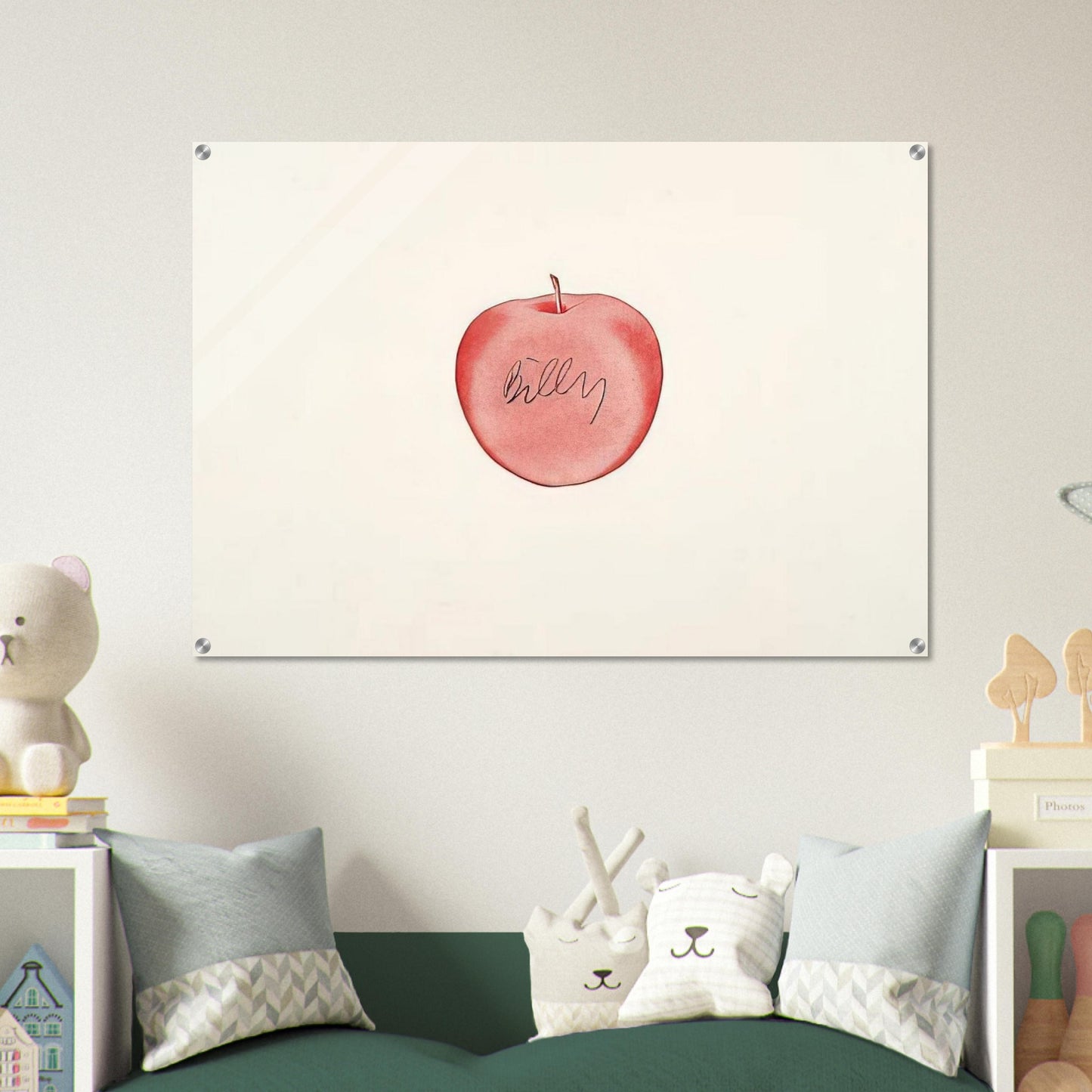Red Apple - 1996 - Billy Apple Acrylic Print - 70x100 cm / 28x40″ inches | Billy Apple Wall Art | Billy Apple Prints