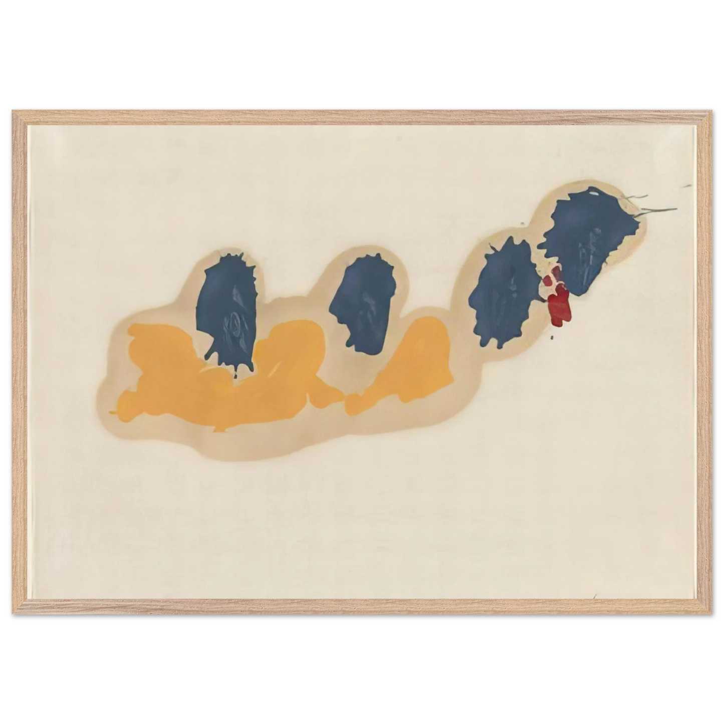 Helen Frankenthaler - April IV - 1960 Wall art - 50x70 cm / 20x28 inches - Premium Wooden Framed Poster With Fine Art Paper-canvas - Wood frame