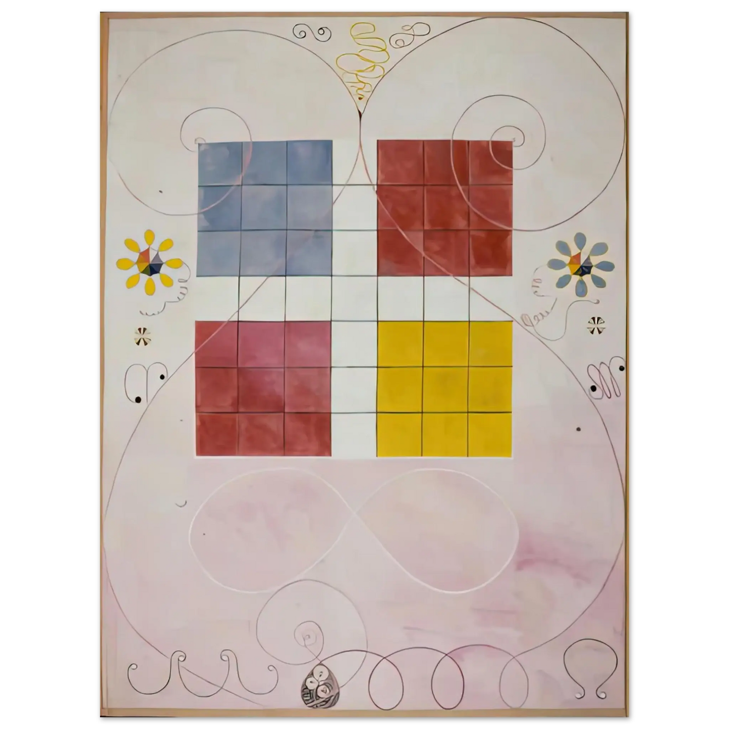 Hilma af Klint - DE TIO ST RSTA N 10 ALDERDOMEN 1907 Wall art - 60x80 cm / 24x32 Inches - Fine Art Poster - -