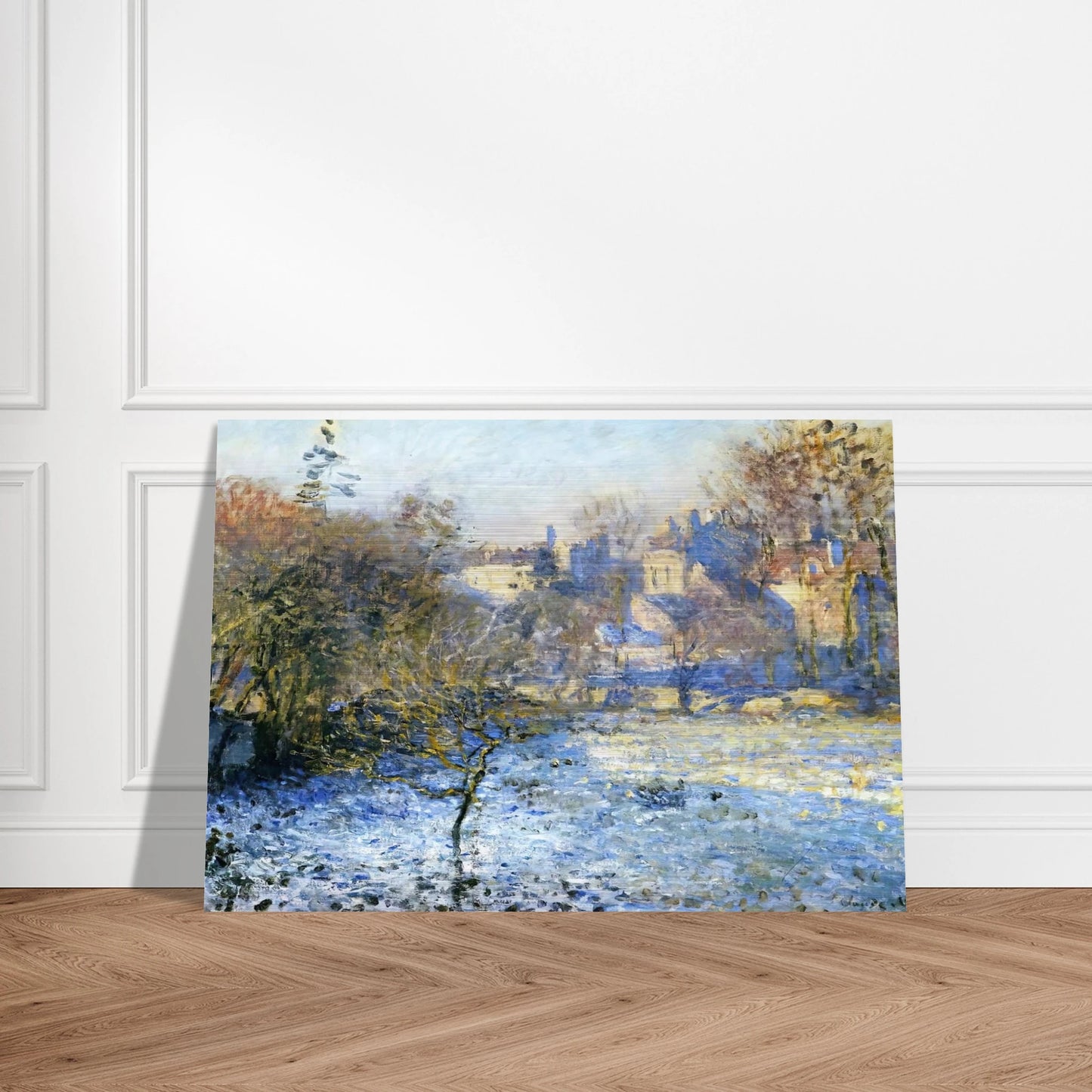 Frost - claude monet Brushed Aluminum Print - 70x100 cm / 28x40 inches | claude monet Aluminum Print | claude monet Prints