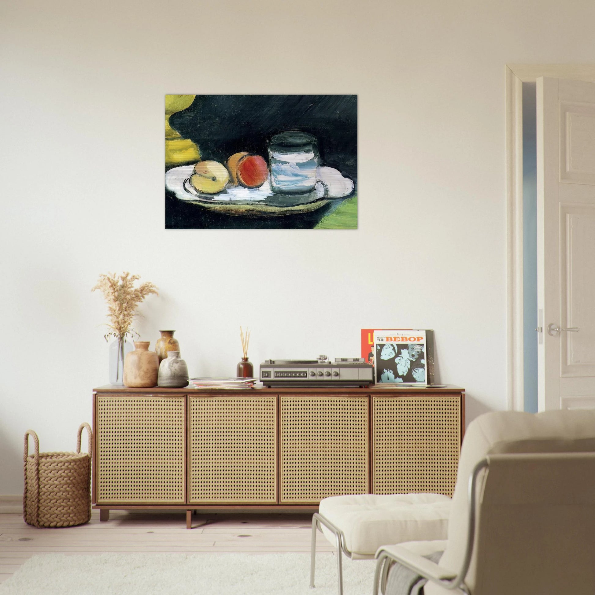 STILL LIFE PEACHES AND GLASS 1916 - Henri Matisse Brushed Aluminum Print - 70x100 cm / 28x40 inches | Henri Matisse Aluminum Print | Henri Matisse Prints