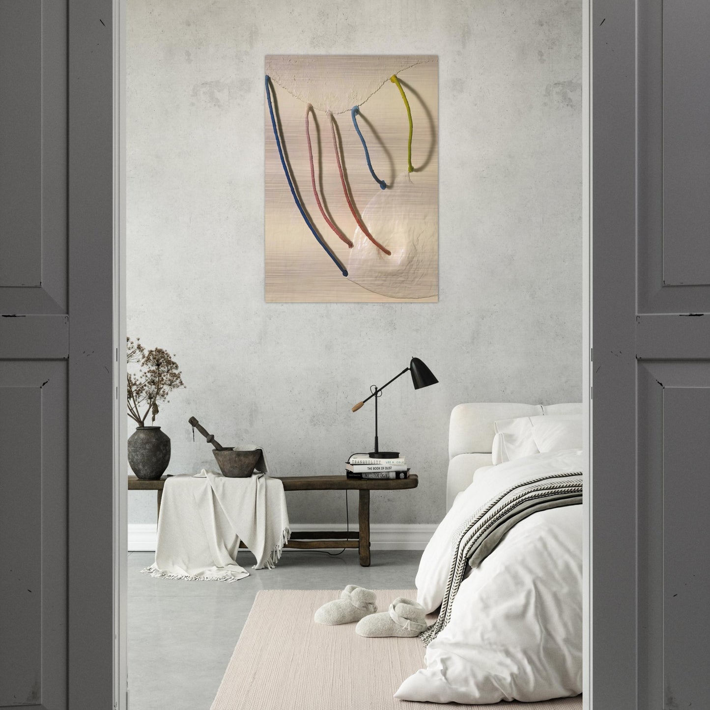 TOMORROW S APPLES 5 IN WHITE 1965 - Eva Hesse Brushed Aluminum Print - 70x100 cm / 28x40 inches | Eva Hesse Aluminum Print | Eva Hesse Prints