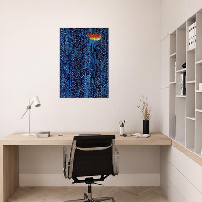 STARRY NIGHT AND THE ASTRONAUTS 1972 - Alma Woodsey Thomas Brushed Aluminum Print - 70x100 cm / 28x40 inches | Alma Woodsey Thomas Aluminum Print | Alma Woodsey Thomas Prints