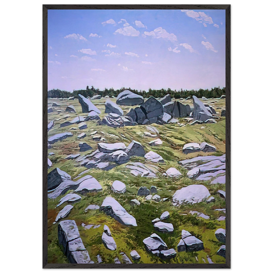 Midday Barren - 1983 - Neil Welliver 70x100 cm / 28x40 inches Framed Art Print – Black Wooden Frame