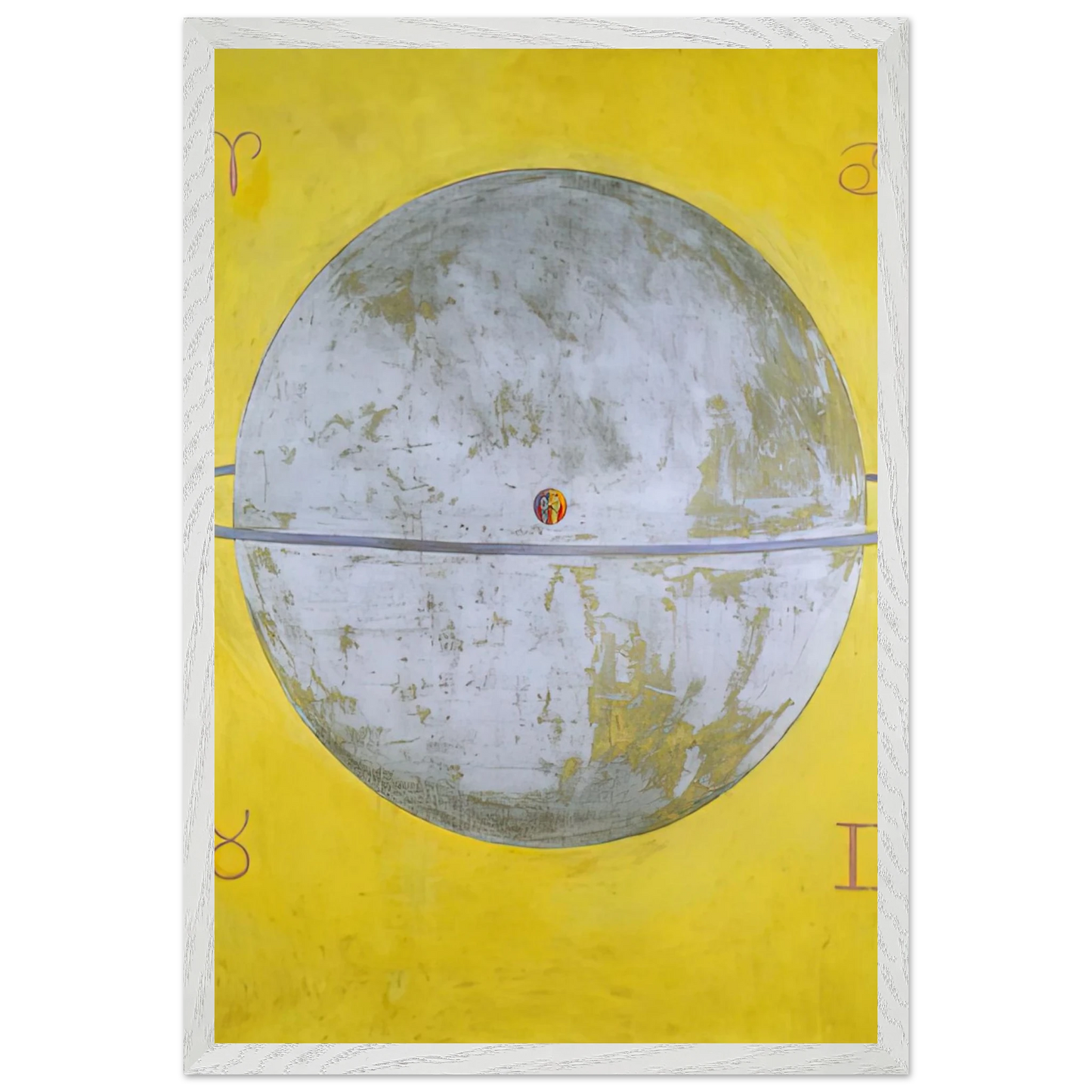 Hilma af Klint - THE DOVE NR 12 1915 Wall art - A3 (29.7 x 42  cm) - Premium Wooden Framed Poster With Fine Art Paper-canvas - White frame