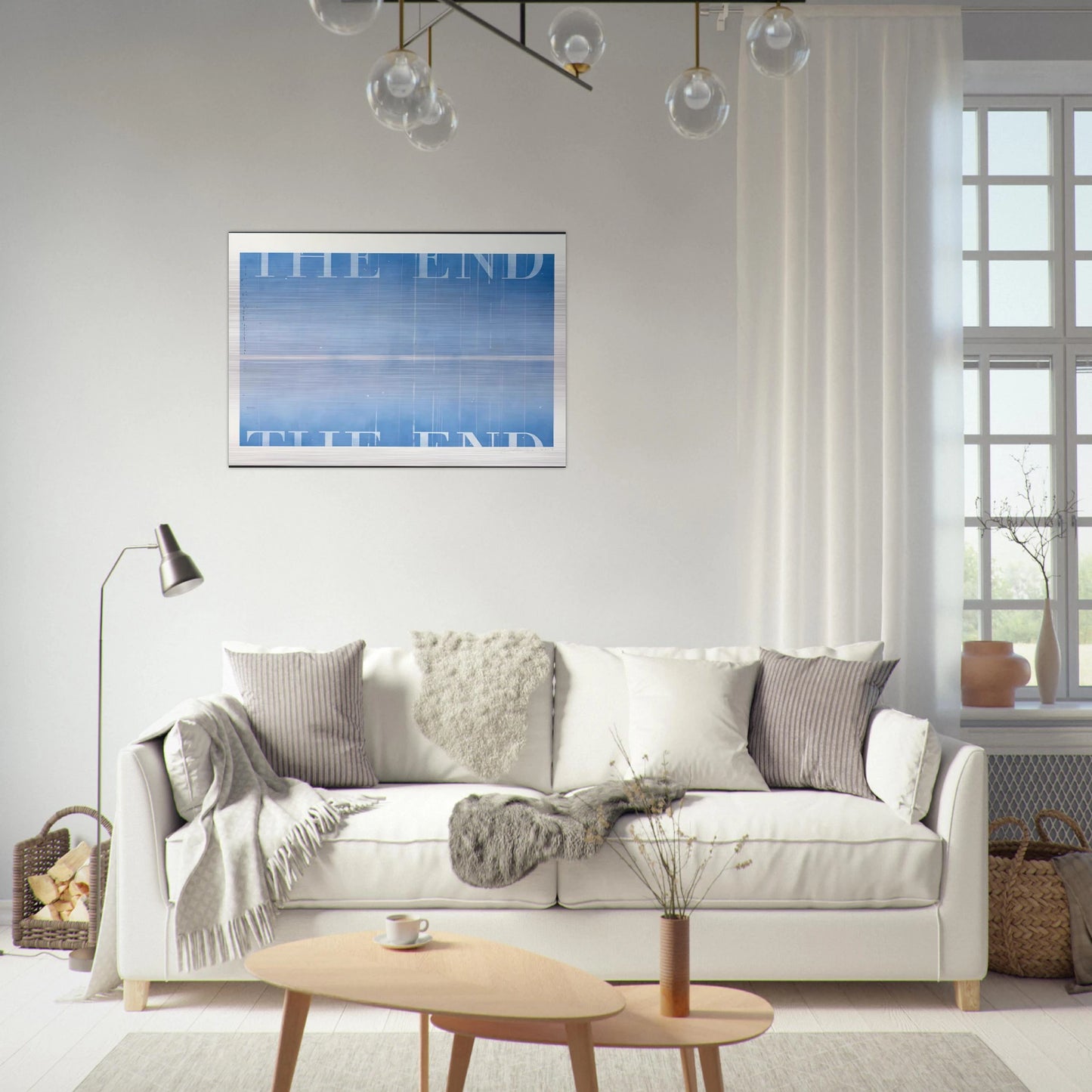 THE END 40 2003 - Edward Ruscha Brushed Aluminum Print - 70x100 cm / 28x40 inches | Edward Ruscha Aluminum Print | Edward Ruscha Prints