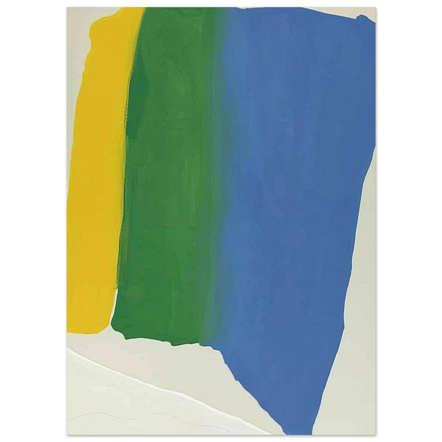 Helen Frankenthaler - Summer Insignia - 1969 Wall art - 21x29.7 cm / 8x12" - Premium Wooden Framed Poster With Fine Art Paper-canvas - Wood frame