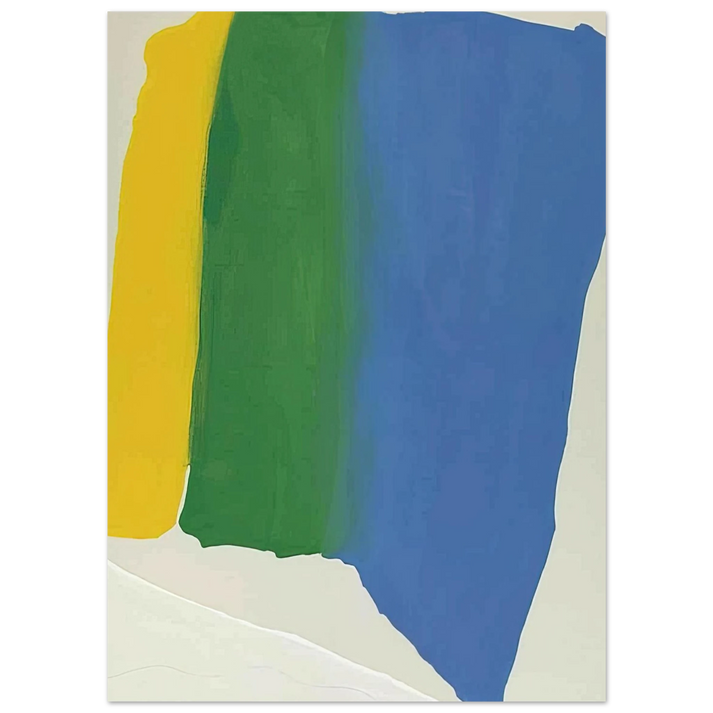 Helen Frankenthaler - Summer Insignia - 1969 Wall art - 21x29.7 cm / 8x12" - Premium Wooden Framed Poster With Fine Art Paper-canvas - Wood frame