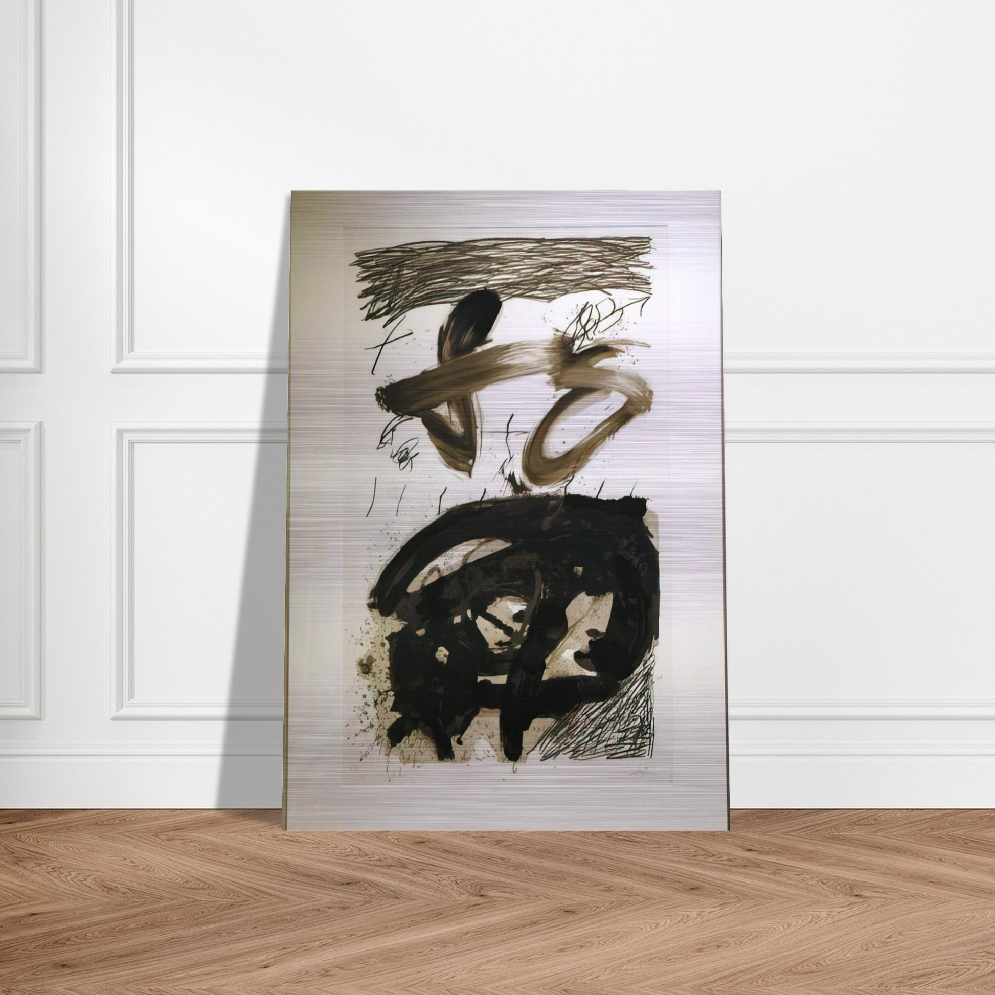 CALLIGRAPHIQUE 1987 - Antoni Tapies Brushed Aluminum Print - 70x100 cm / 28x40 inches | Antoni Tapies Aluminum Print | Antoni Tapies Prints